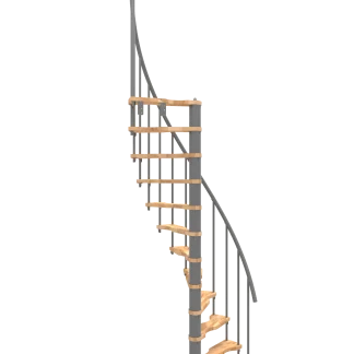 Scala a chiocciola salvaspazio Suono Smart grigio faggio